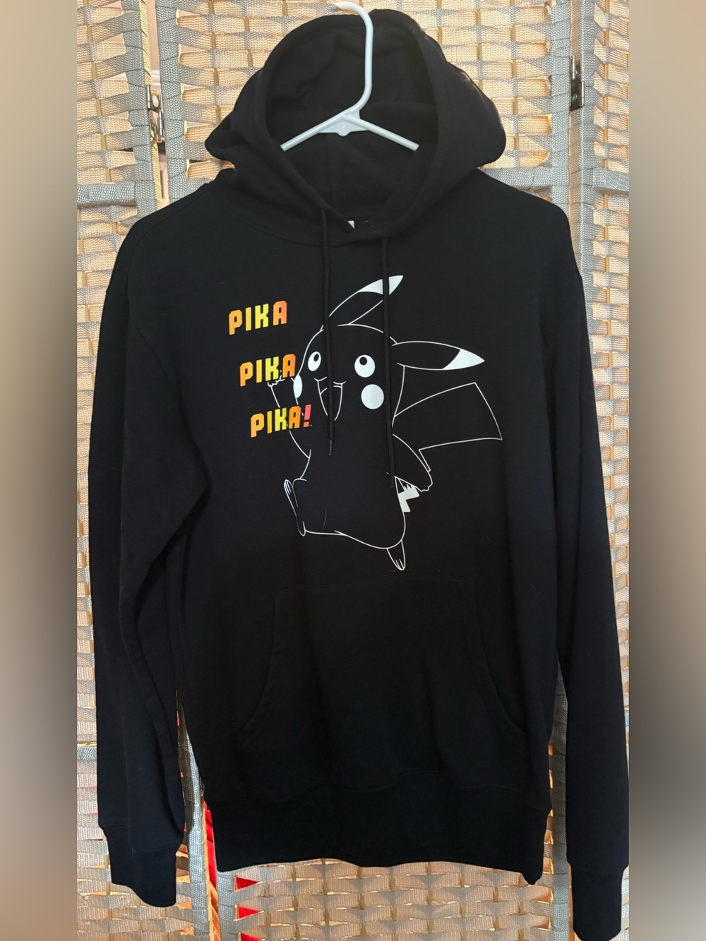 Pokemon Black Pikachu Graphic Zip-Up Sweater